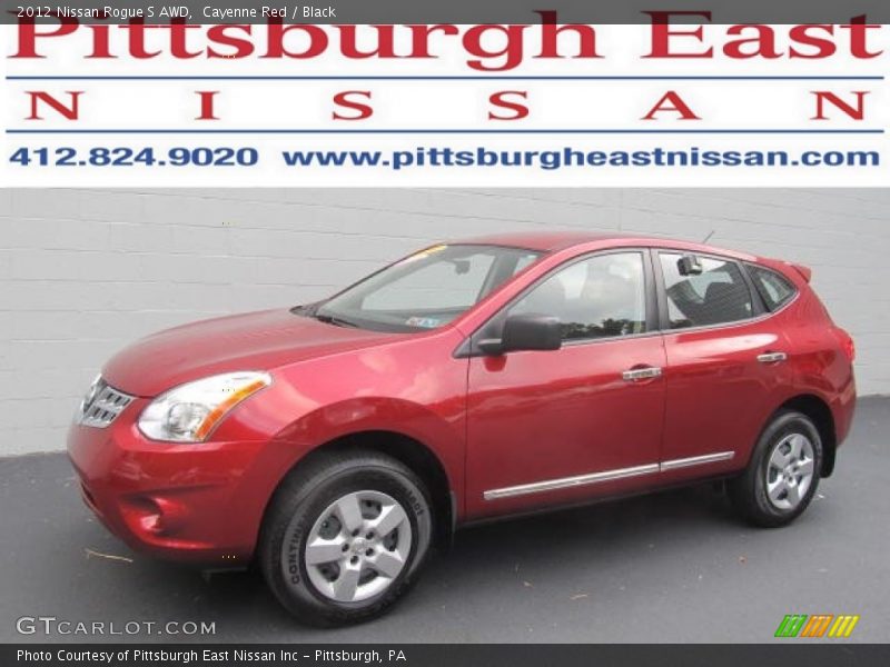 Cayenne Red / Black 2012 Nissan Rogue S AWD