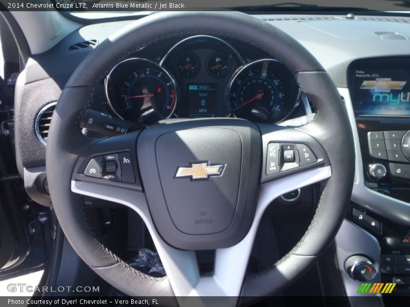 Atlantis Blue Metallic / Jet Black 2014 Chevrolet Cruze LTZ