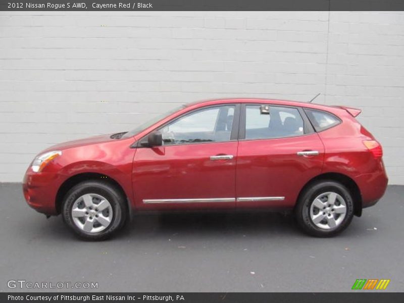 Cayenne Red / Black 2012 Nissan Rogue S AWD