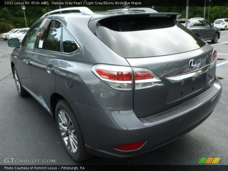 Nebula Gray Pearl / Light Gray/Ebony Birds Eye Maple 2013 Lexus RX 450h AWD
