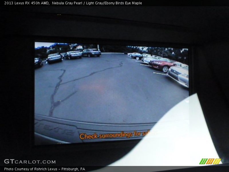 Nebula Gray Pearl / Light Gray/Ebony Birds Eye Maple 2013 Lexus RX 450h AWD