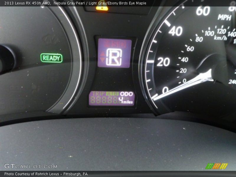 Nebula Gray Pearl / Light Gray/Ebony Birds Eye Maple 2013 Lexus RX 450h AWD