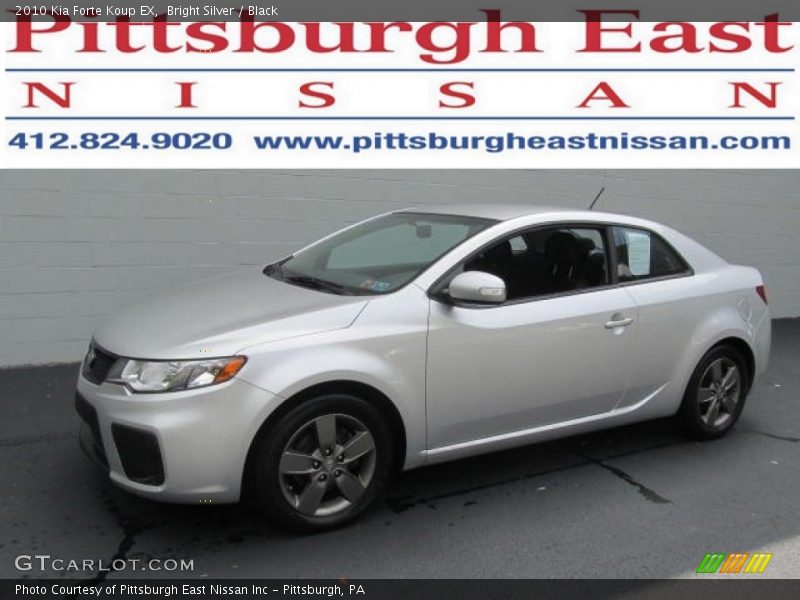 Bright Silver / Black 2010 Kia Forte Koup EX