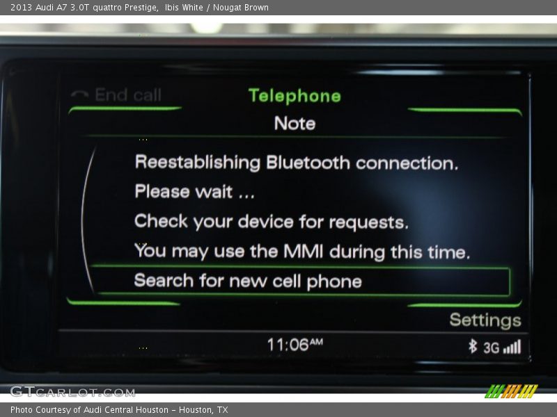 Ibis White / Nougat Brown 2013 Audi A7 3.0T quattro Prestige