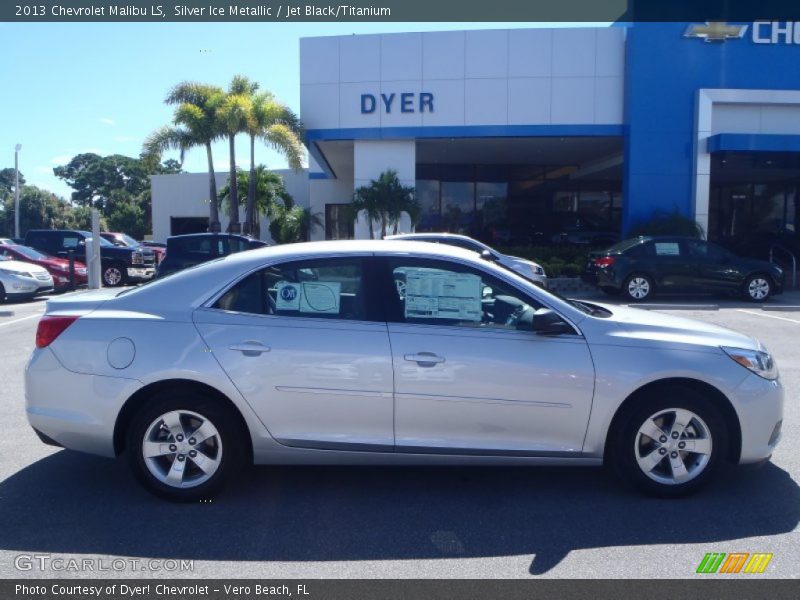 Silver Ice Metallic / Jet Black/Titanium 2013 Chevrolet Malibu LS