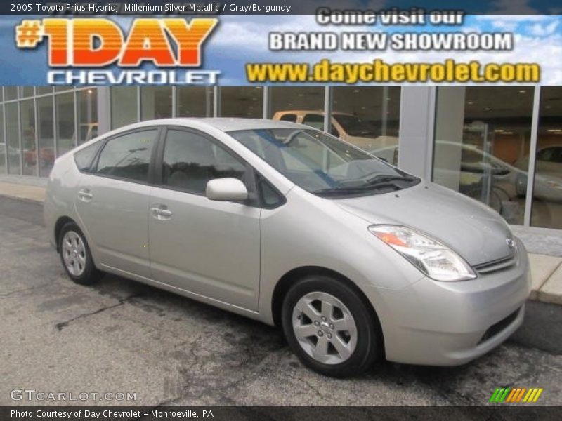 Millenium Silver Metallic / Gray/Burgundy 2005 Toyota Prius Hybrid