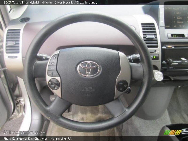 Millenium Silver Metallic / Gray/Burgundy 2005 Toyota Prius Hybrid
