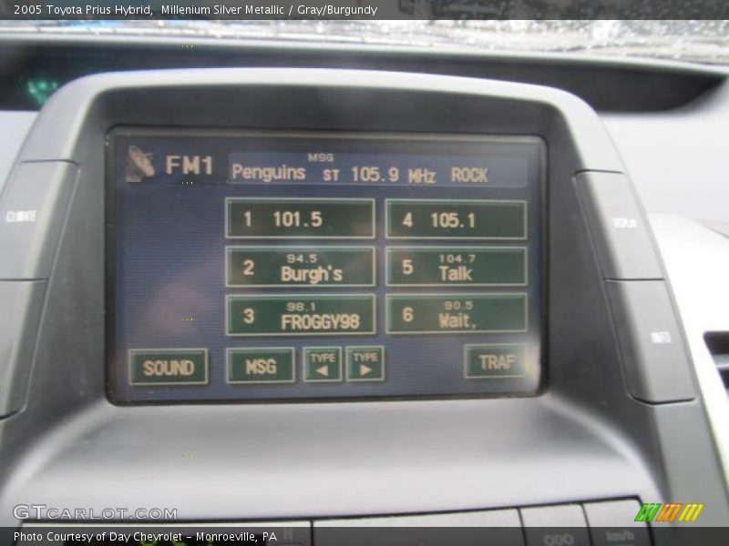 Millenium Silver Metallic / Gray/Burgundy 2005 Toyota Prius Hybrid