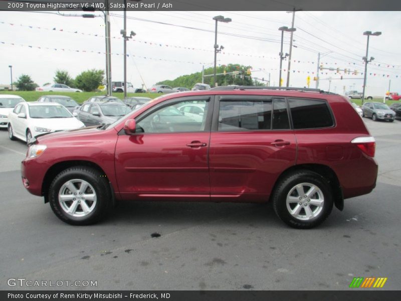 Salsa Red Pearl / Ash 2009 Toyota Highlander V6 4WD