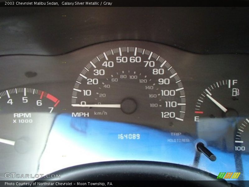 Galaxy Silver Metallic / Gray 2003 Chevrolet Malibu Sedan