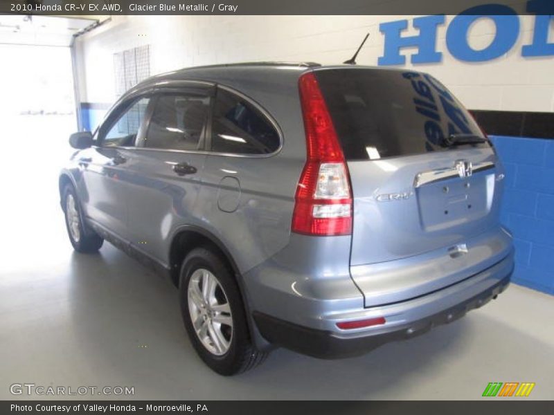 Glacier Blue Metallic / Gray 2010 Honda CR-V EX AWD