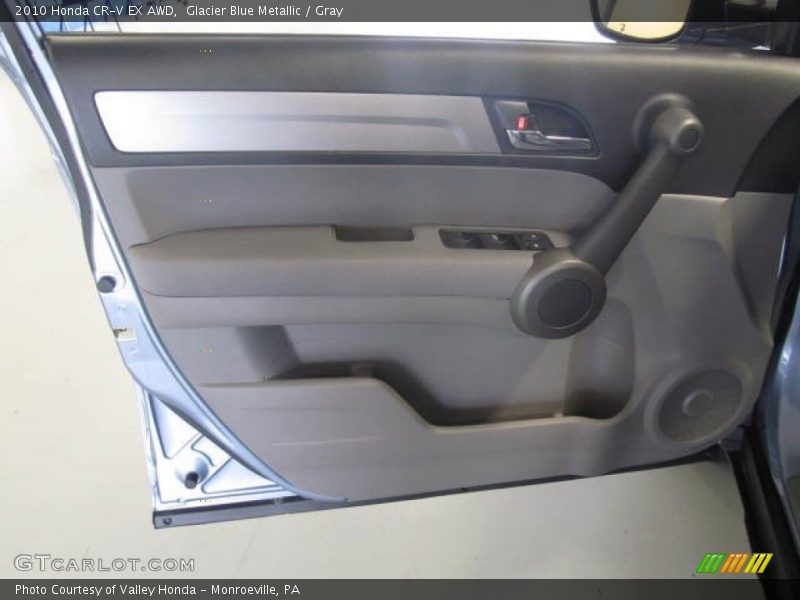 Glacier Blue Metallic / Gray 2010 Honda CR-V EX AWD