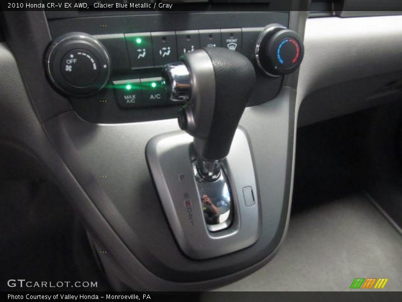 Glacier Blue Metallic / Gray 2010 Honda CR-V EX AWD
