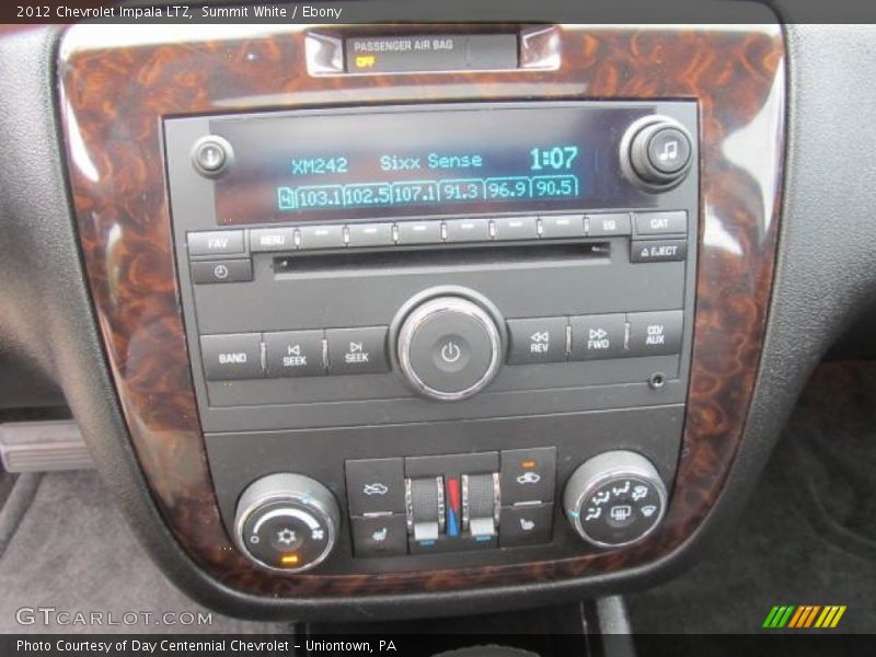 Summit White / Ebony 2012 Chevrolet Impala LTZ