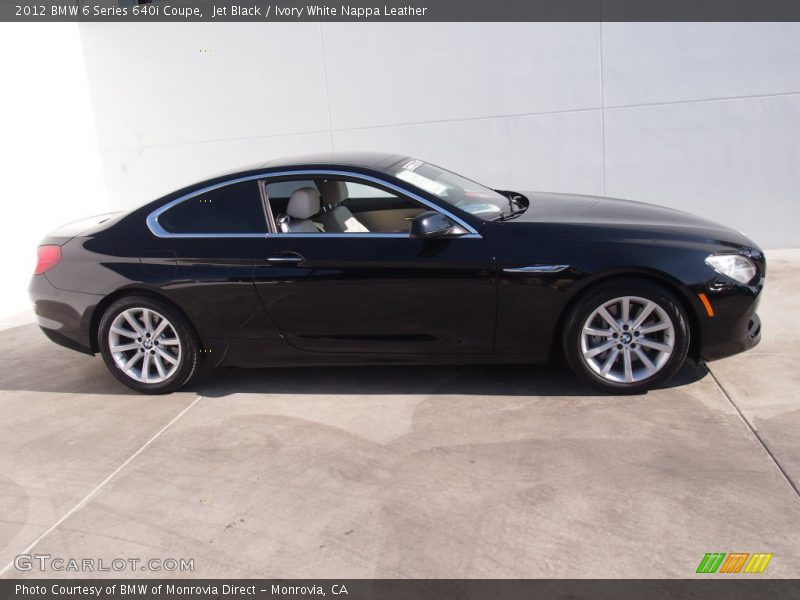 Jet Black / Ivory White Nappa Leather 2012 BMW 6 Series 640i Coupe