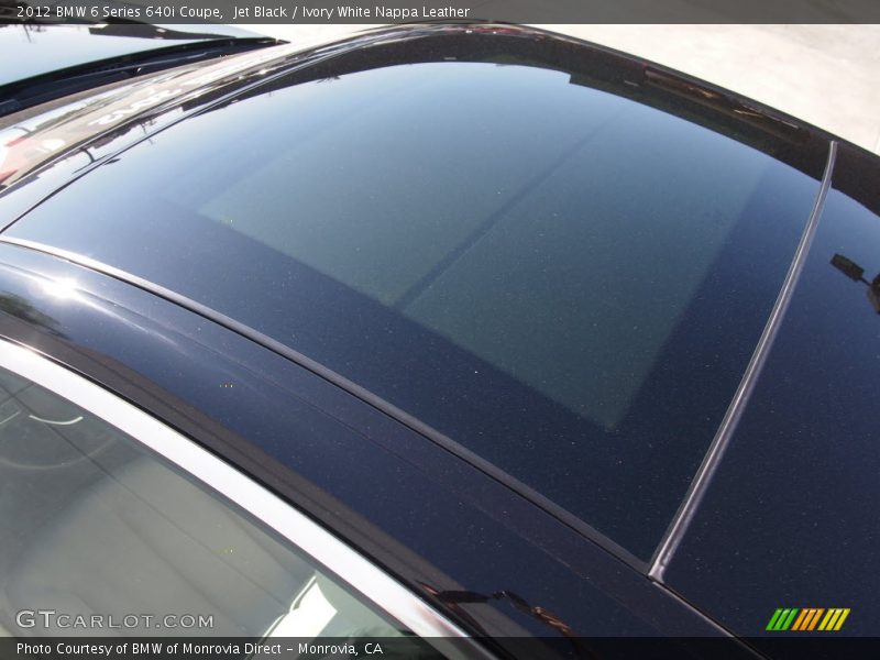 Jet Black / Ivory White Nappa Leather 2012 BMW 6 Series 640i Coupe