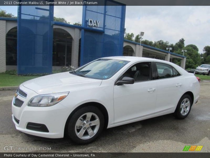 Summit White / Jet Black/Titanium 2013 Chevrolet Malibu LS