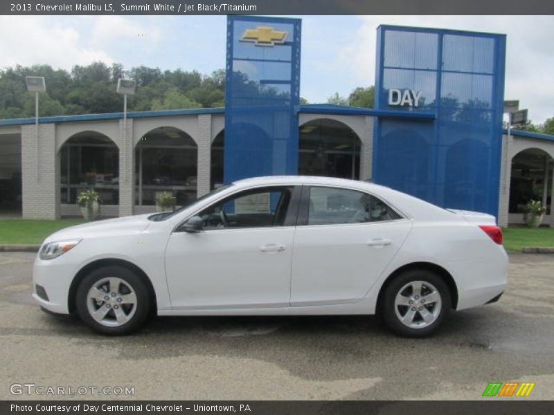 Summit White / Jet Black/Titanium 2013 Chevrolet Malibu LS