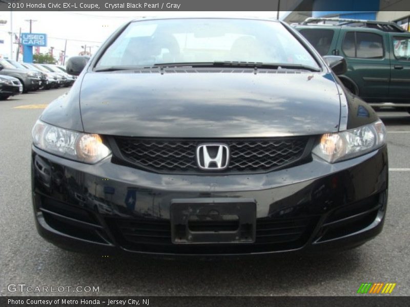 Crystal Black Pearl / Gray 2010 Honda Civic EX-L Coupe