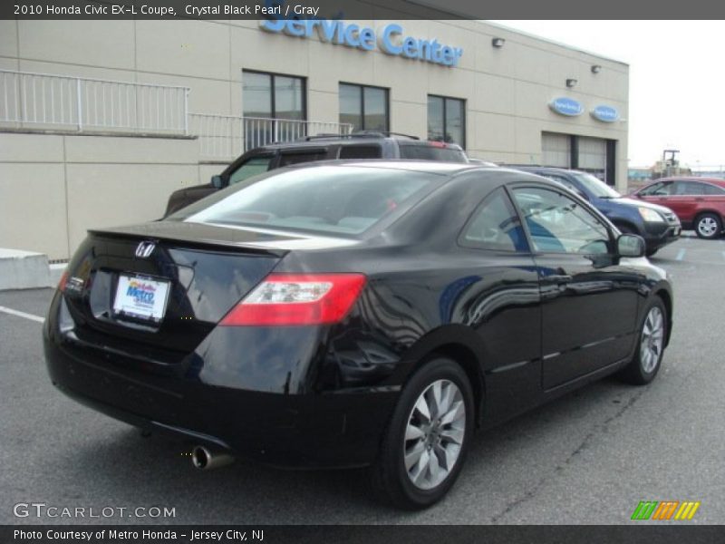 Crystal Black Pearl / Gray 2010 Honda Civic EX-L Coupe