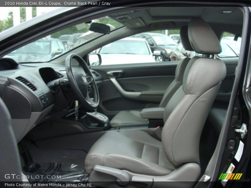 Crystal Black Pearl / Gray 2010 Honda Civic EX-L Coupe