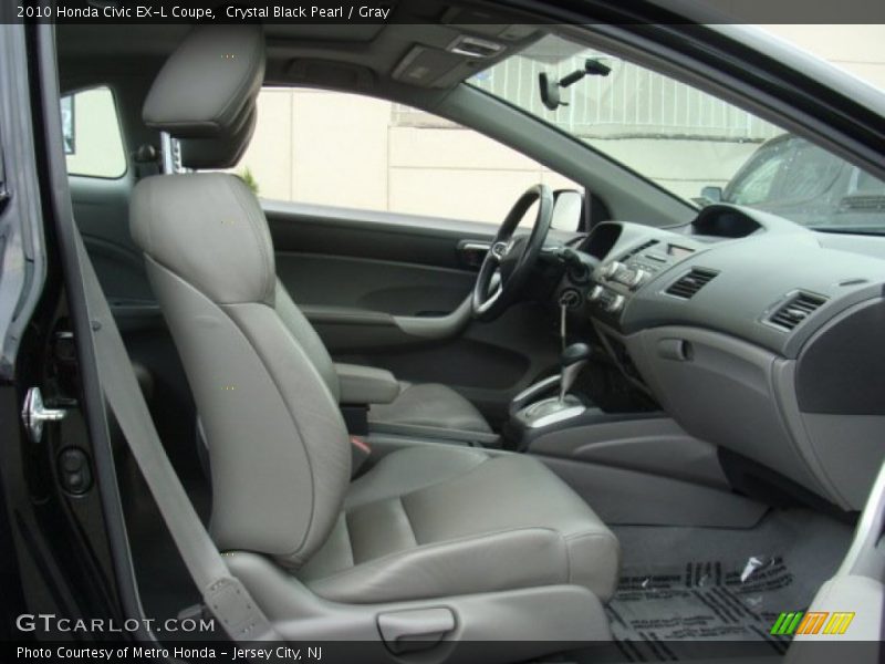 Crystal Black Pearl / Gray 2010 Honda Civic EX-L Coupe