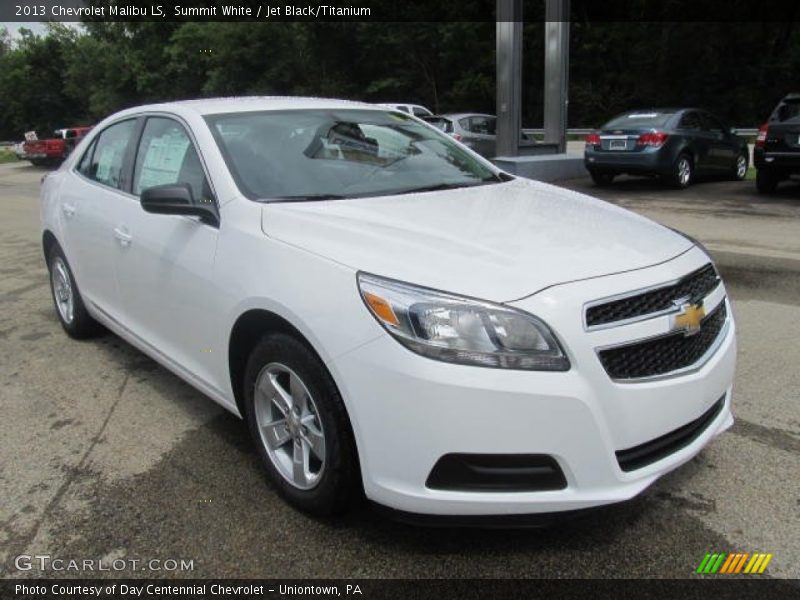Summit White / Jet Black/Titanium 2013 Chevrolet Malibu LS