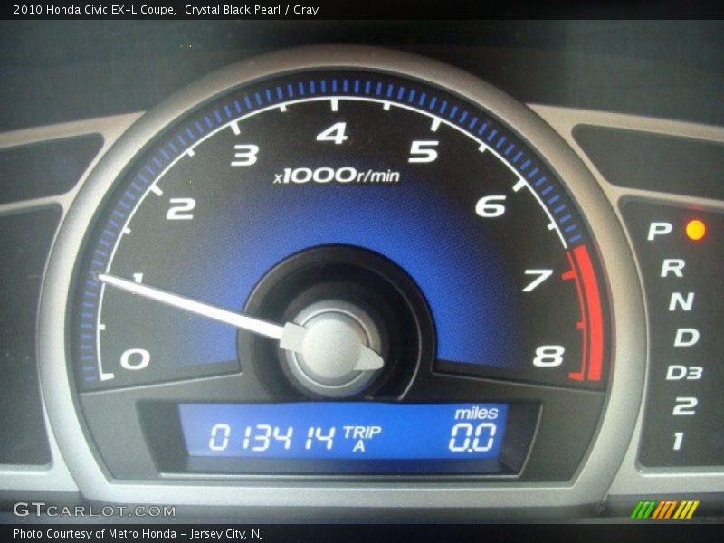 Crystal Black Pearl / Gray 2010 Honda Civic EX-L Coupe