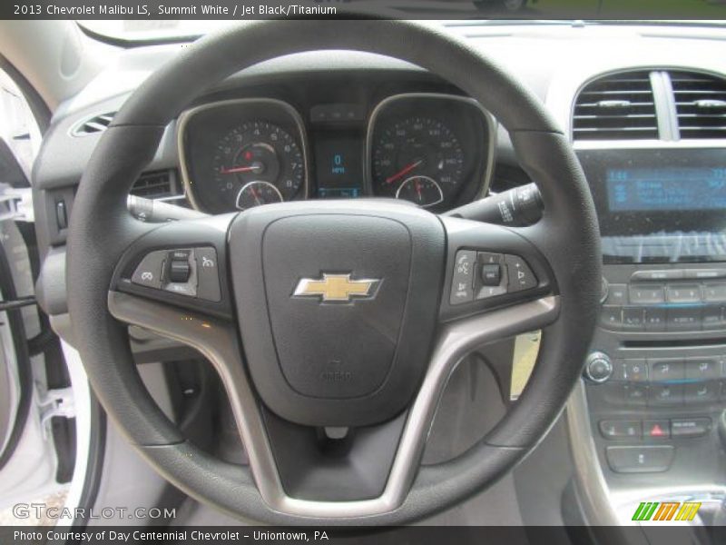 Summit White / Jet Black/Titanium 2013 Chevrolet Malibu LS