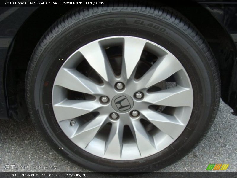 Crystal Black Pearl / Gray 2010 Honda Civic EX-L Coupe