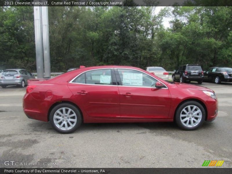 Crystal Red Tintcoat / Cocoa/Light Neutral 2013 Chevrolet Malibu LT