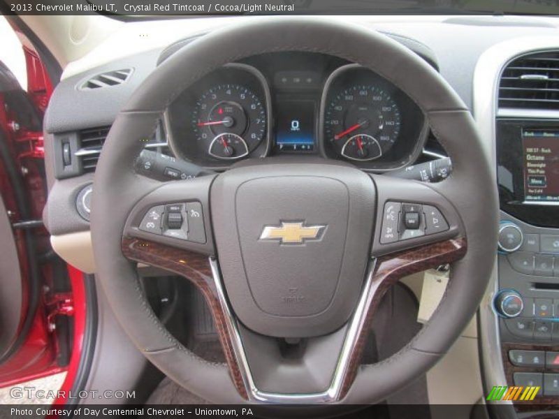 Crystal Red Tintcoat / Cocoa/Light Neutral 2013 Chevrolet Malibu LT