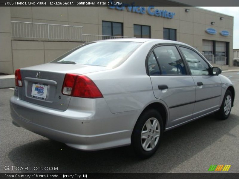 Satin Silver Metallic / Gray 2005 Honda Civic Value Package Sedan