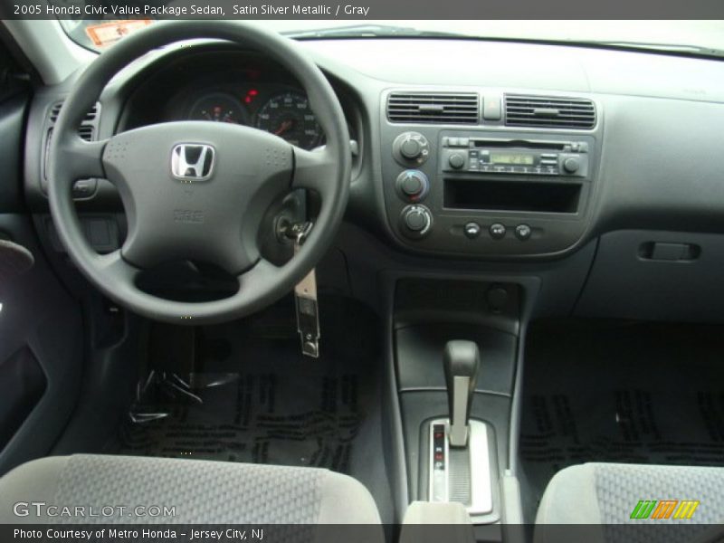 Satin Silver Metallic / Gray 2005 Honda Civic Value Package Sedan