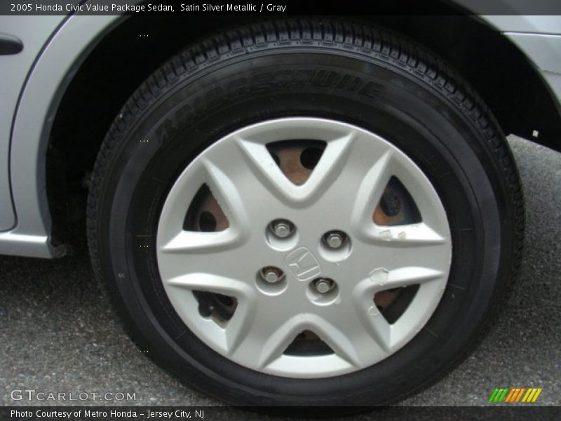 Satin Silver Metallic / Gray 2005 Honda Civic Value Package Sedan