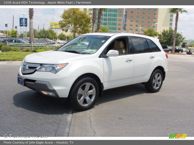 Aspen White Pearl / Parchment 2008 Acura MDX Technology