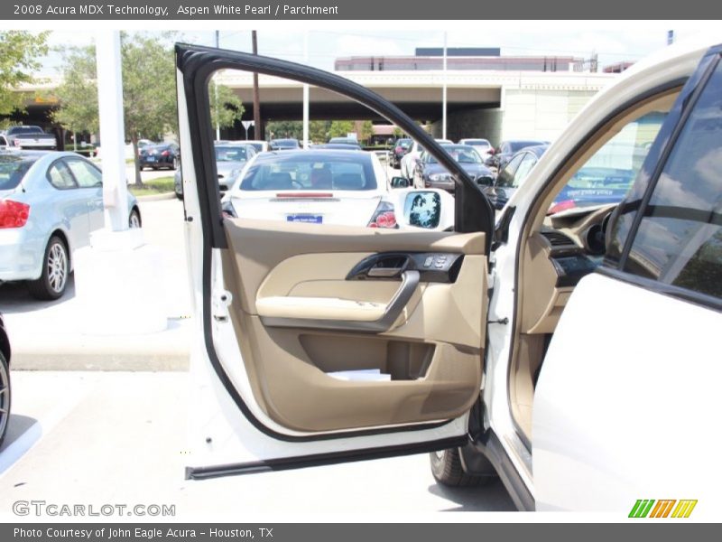 Aspen White Pearl / Parchment 2008 Acura MDX Technology
