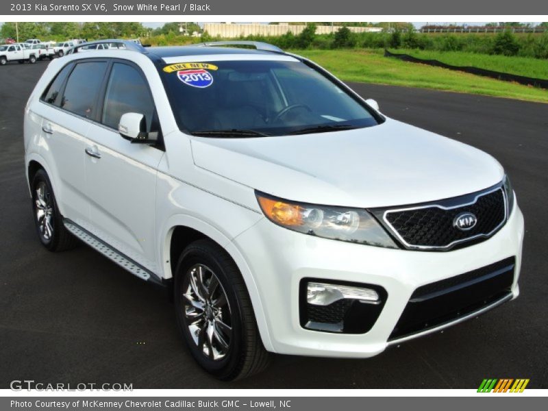 Snow White Pearl / Black 2013 Kia Sorento SX V6