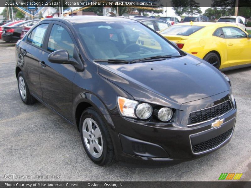 Mocha Bronze Metallic / Jet Black/Dark Titanium 2013 Chevrolet Sonic LS Sedan