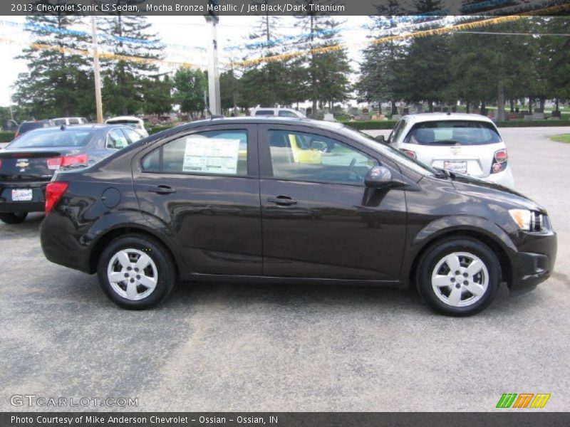 Mocha Bronze Metallic / Jet Black/Dark Titanium 2013 Chevrolet Sonic LS Sedan