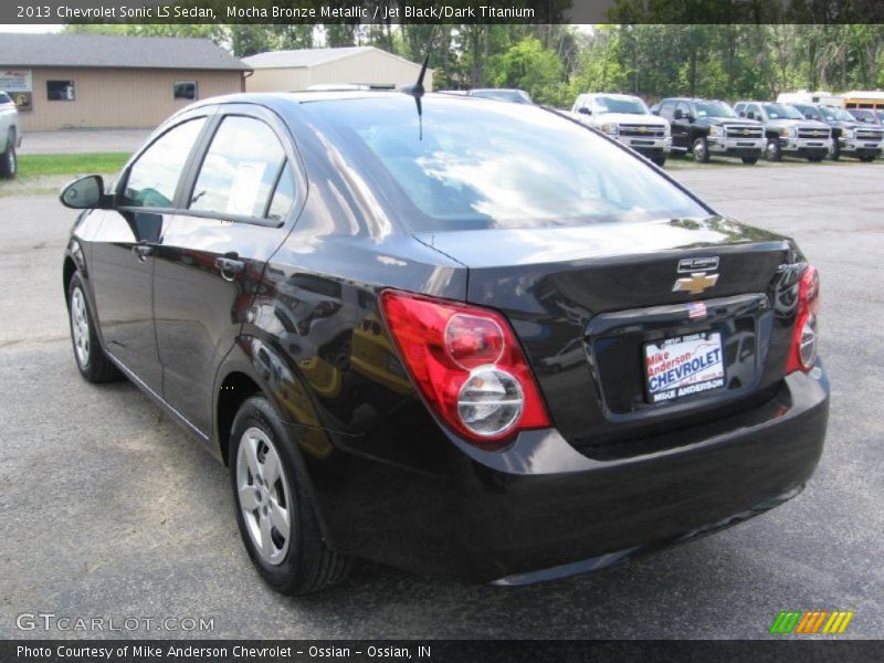 Mocha Bronze Metallic / Jet Black/Dark Titanium 2013 Chevrolet Sonic LS Sedan