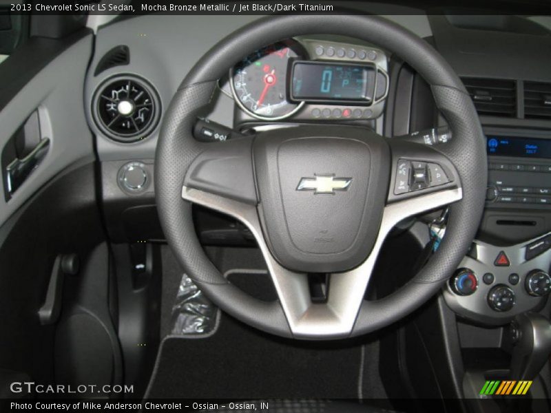 Mocha Bronze Metallic / Jet Black/Dark Titanium 2013 Chevrolet Sonic LS Sedan