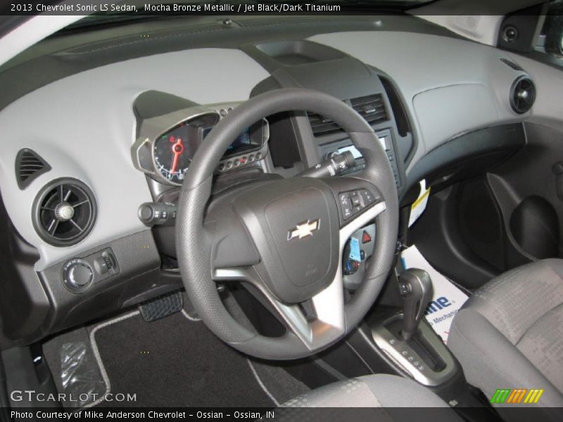 Mocha Bronze Metallic / Jet Black/Dark Titanium 2013 Chevrolet Sonic LS Sedan