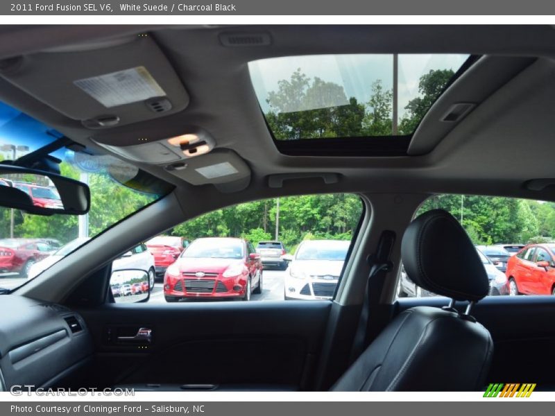 White Suede / Charcoal Black 2011 Ford Fusion SEL V6