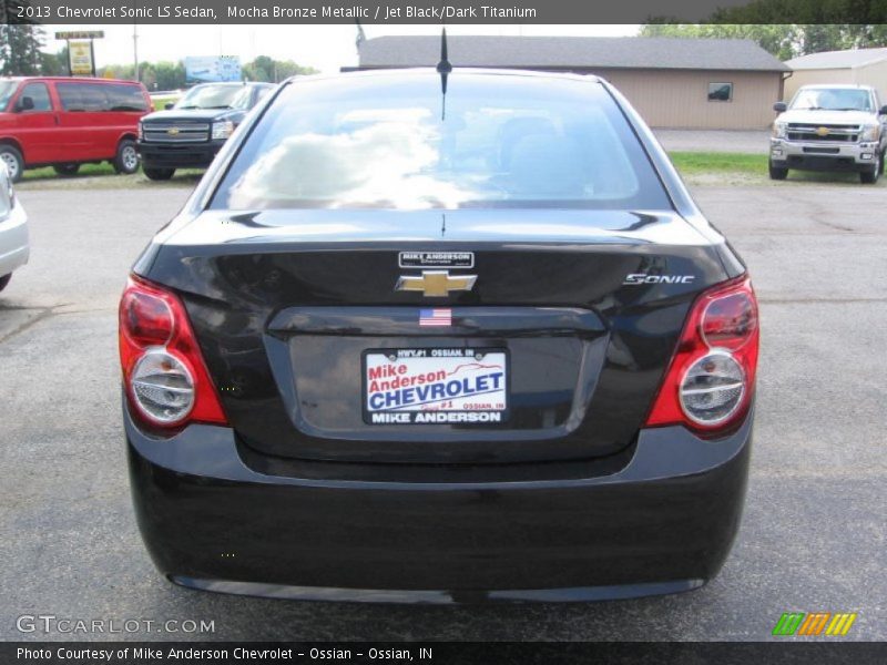 Mocha Bronze Metallic / Jet Black/Dark Titanium 2013 Chevrolet Sonic LS Sedan