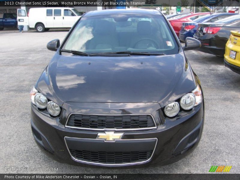 Mocha Bronze Metallic / Jet Black/Dark Titanium 2013 Chevrolet Sonic LS Sedan