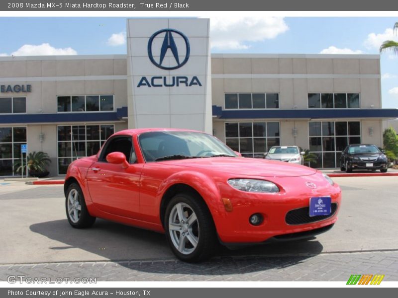 True Red / Black 2008 Mazda MX-5 Miata Hardtop Roadster