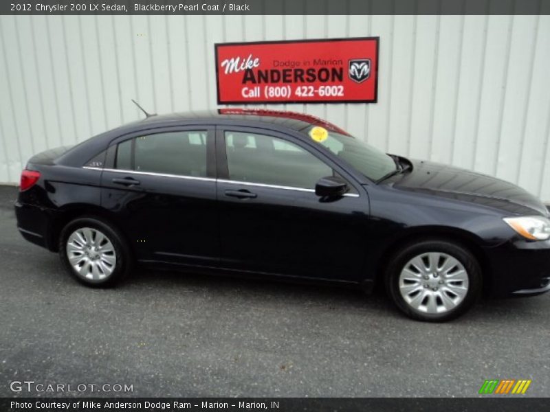 Blackberry Pearl Coat / Black 2012 Chrysler 200 LX Sedan