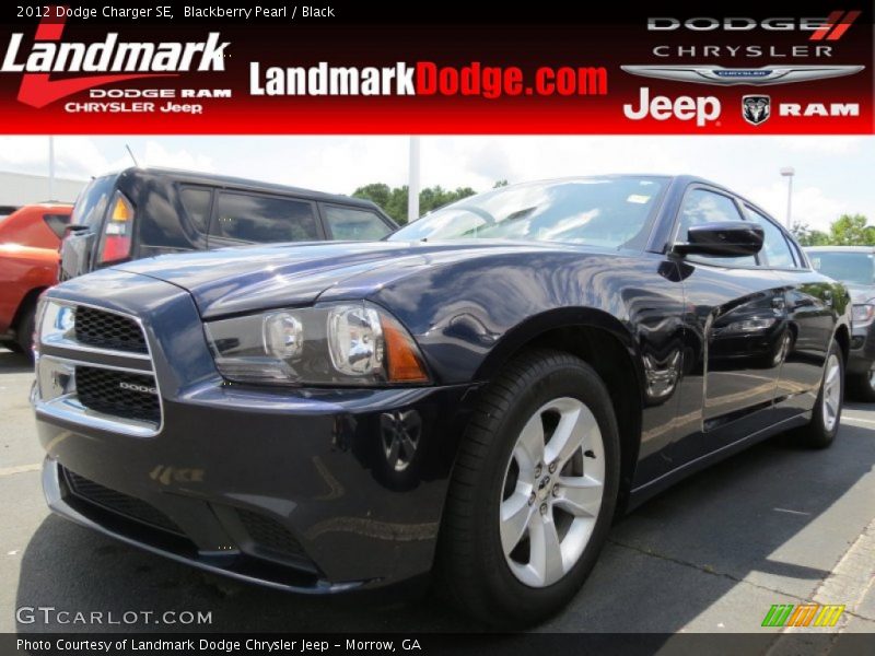 Blackberry Pearl / Black 2012 Dodge Charger SE