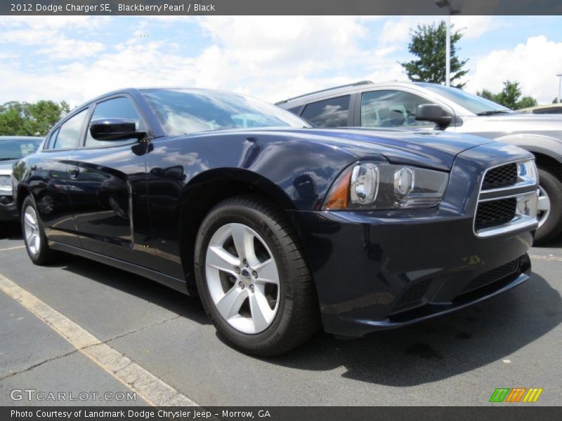 Blackberry Pearl / Black 2012 Dodge Charger SE